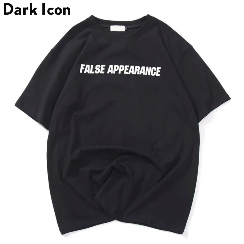 Темная икона ложная внешность принтованная Мужская футболка короткий рукав лето