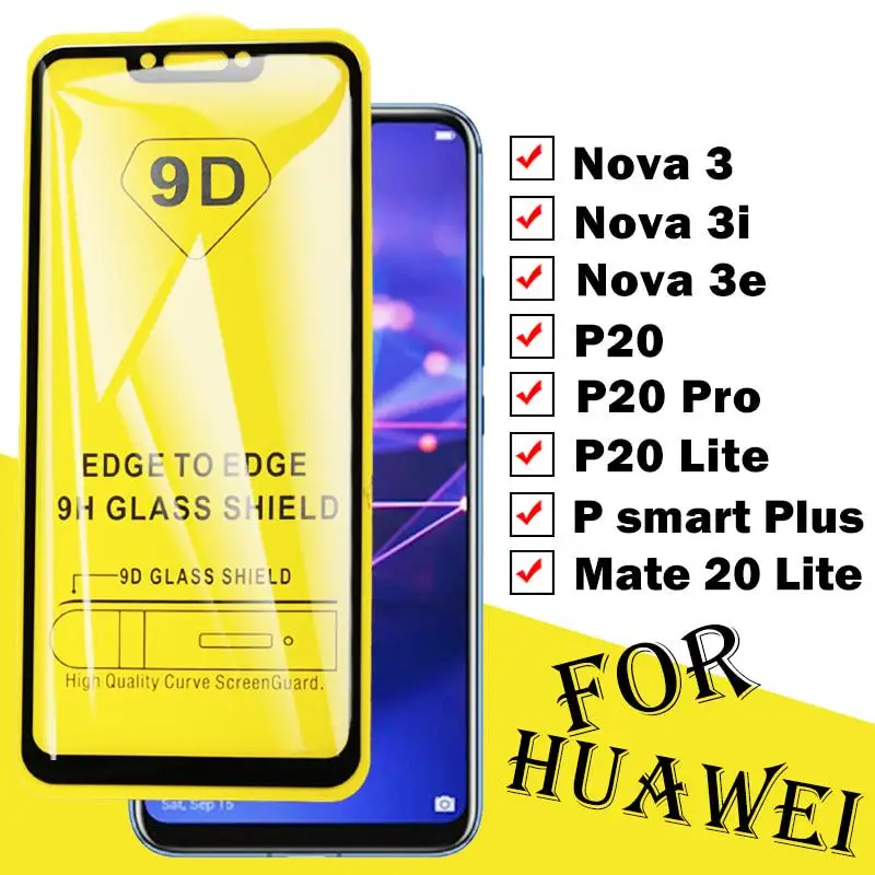 OMG изогнутый край 9D защитное закаленное стекло для Huawei Nova 3 3e 2i 3i P smart P20 Pro Lite серия