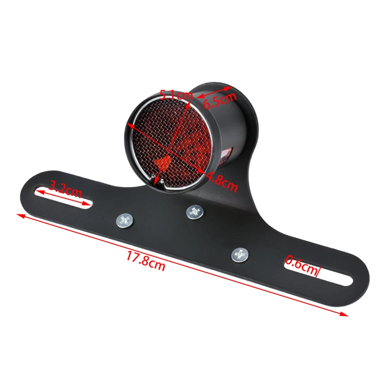 Мотоцикл Круглый задний светильник s стоп сигнал ходовой с держателем номерного