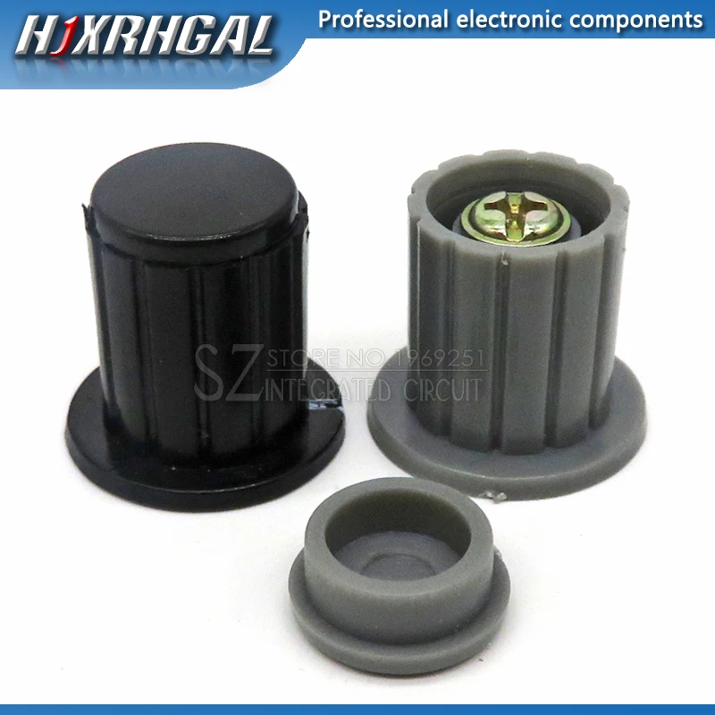 5PCS black grey knob button cap is suitable for high quality WXD3-13 2W WXD3-12 1W turn around special potentiometer | Электронные