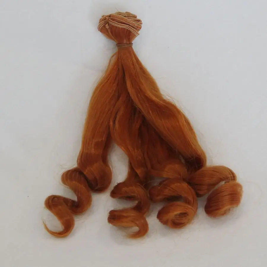

Doll tresses 20*100cm DIY Mini Doll Wig High-Temperature Material Curly Hair Wig For Russian Cloth Doll BJD Doll Accessories