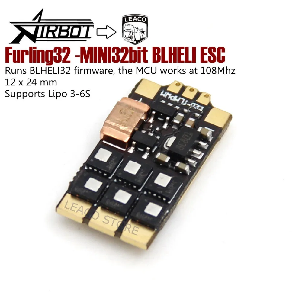 Furling32 MINI 32 bit BLHELI ESC 12x24 мм поддерживает Lipo 3 6S BLHELI32 прошивка для рамы