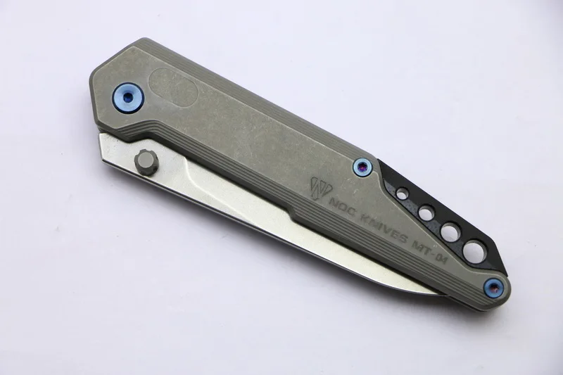 Темно-серый NOC MT-04 Тактика Складной нож M390 лезвие кВт шарикоподшипник titanium ручка Отдых Охота Открытый выживания Ножи EDC инструмент - Цвет: Темно-серый