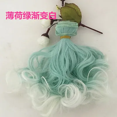 1 piece 15cm*100CM curly wig Gradient color hair for 1/3 1/4 1/6 BJD dolls accessories | Игрушки и хобби