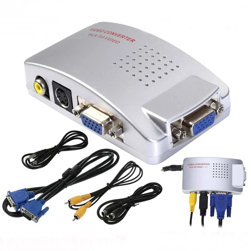 Универсальный ПК NTSC PAL VGA для ТВ композитная видеокамера преобразователь RGB AV RCA