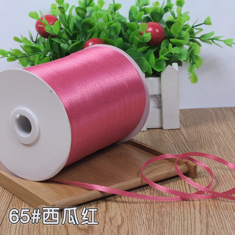 Высококачественные ленты 1/8 дюйма (3 мм) с горячей розой на одном лице для