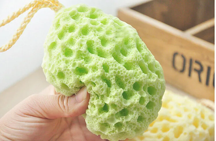 Очищающая губка для лица 1 шт. отшелушивающая удаления душа тела мягкая из хлопка