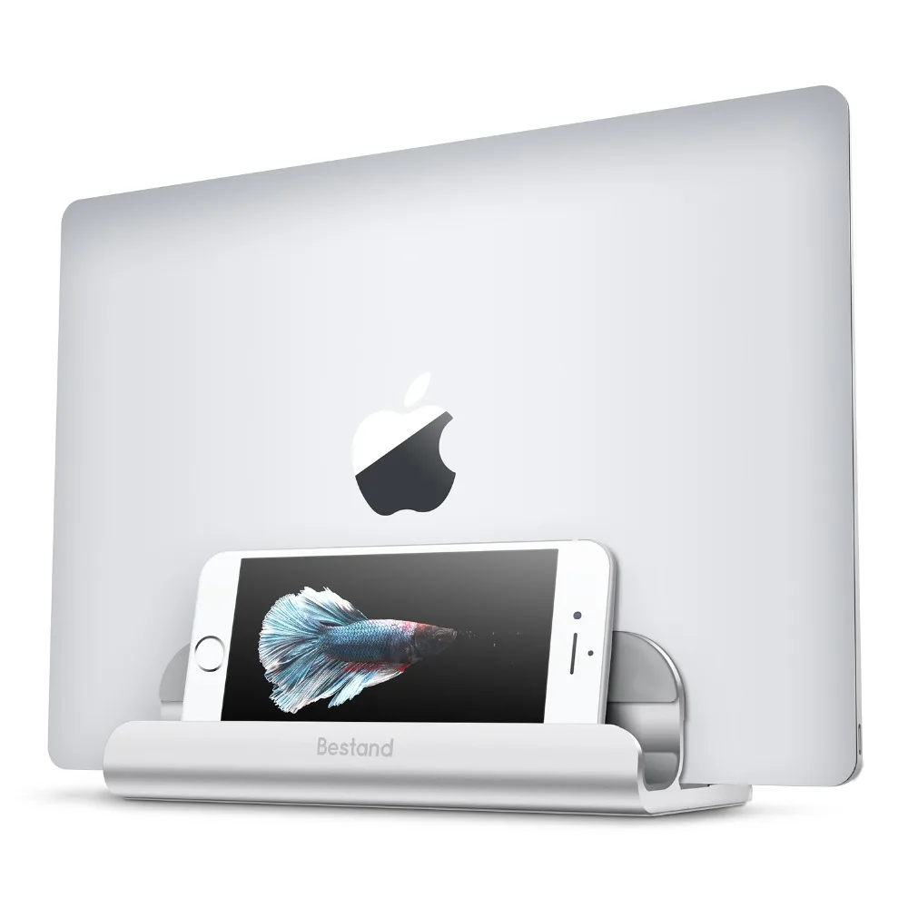 

Vertical Laptop - Aluminium Alloy - Bestand 2 in 1 Notebooks Stand Holder for ALL Universal phone