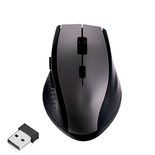 Rovtop USB Беспроводная мышь 1200 dpi регулируемый USB 3,0 приемник оптическая компьютерная мышь 2,4 ГГц эргономичные мыши для ноутбука ПК мышь - Цвет: Серый