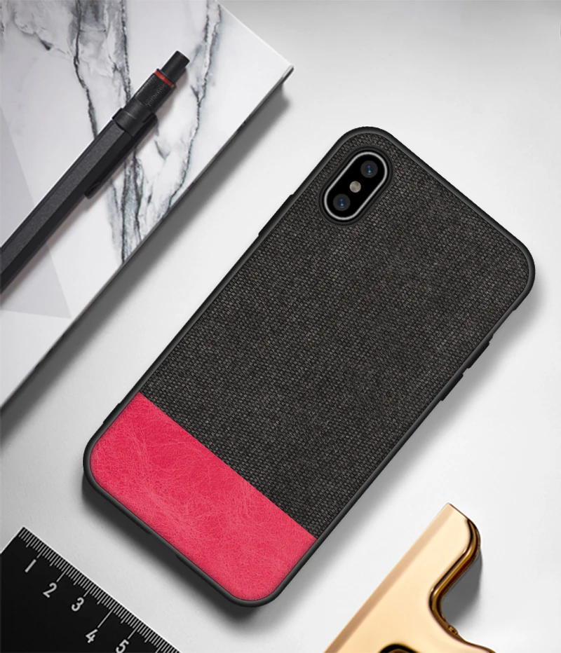 Для Iphone XR чехол, мягкий силиконовый край, роскошный тканевый чехол для Iphone XS Max, текстильный Хлопковый чехол для Iphone x 7 8 Plus 6 6s