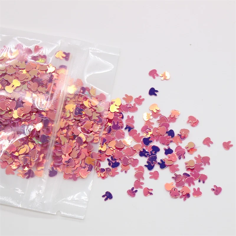 KSCRAFT 4 мм Разноцветные пайетки из ПВХ в форме ed Rabbit для творчества|Украшение| |