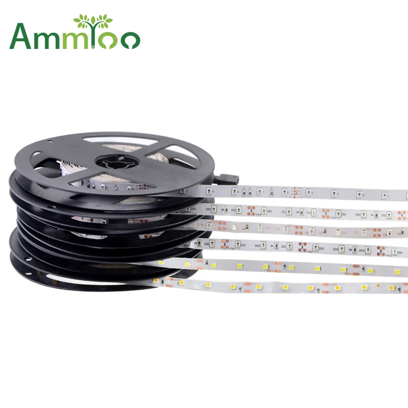 5 м 2835 SMD RGB Светодиодная лента не Водонепроницаемая DC 12V 60Led/M гибкая светодиодная