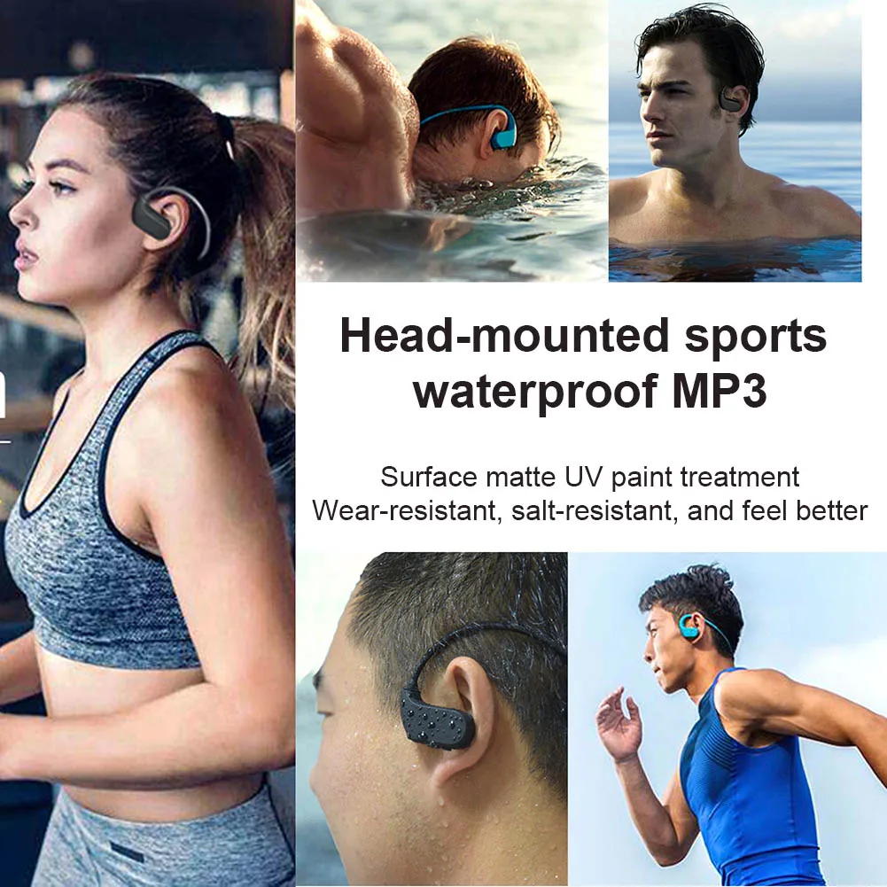 Горячая Распродажа IPX8 водонепроницаемые переносные MP3-плееры MP3-наушники для