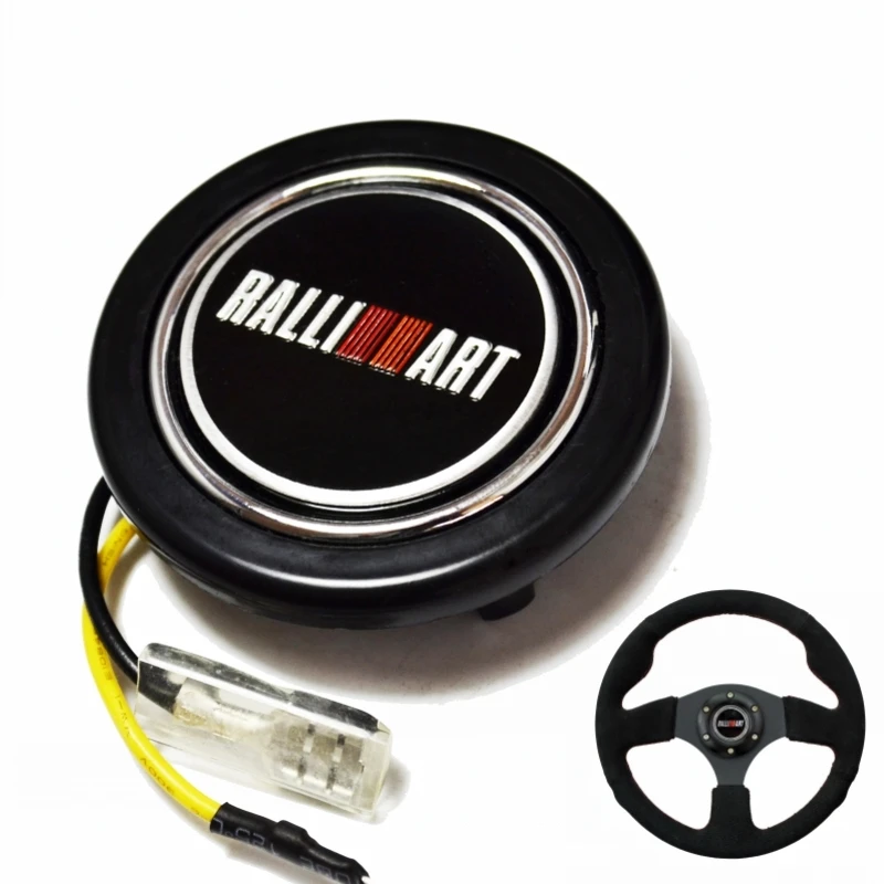 Алюминиевая эмблема ABS руля Рога Кнопка для Mitsubishi Ralliart|buttons buttons|button wheelbutton horn |
