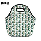 Неопреновая сумка для ланча FORUDESIGNS с принтом фруктов и авокадо для женщин, водонепроницаемая изолированная коробка для еды, Детская сумка-тоут для закусок, теплая сумка для еды