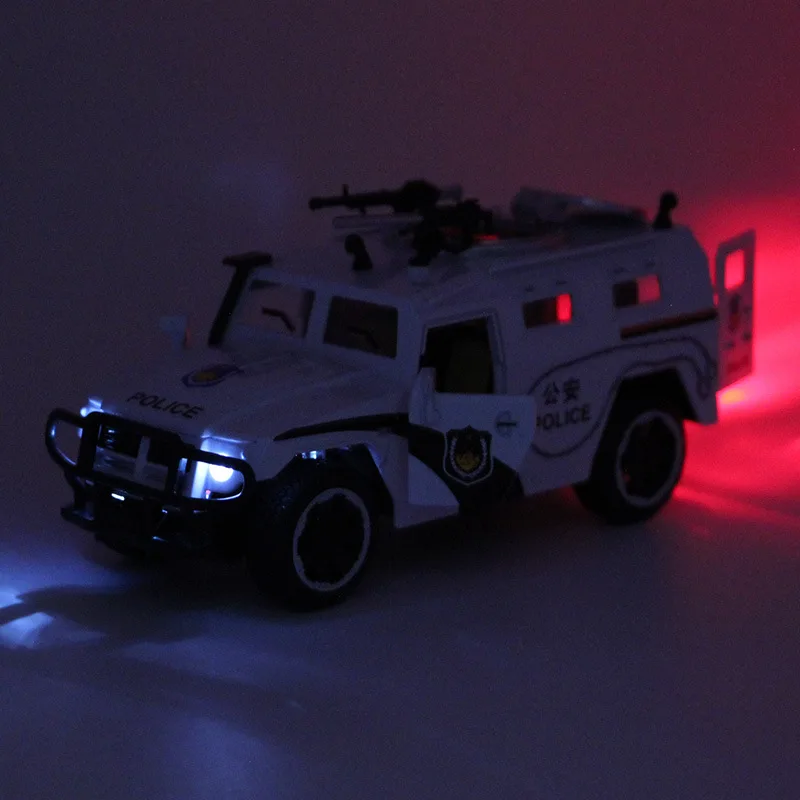 Модель автомобиля 1/32 полиция спецназ игрушечный автомобиль металлические