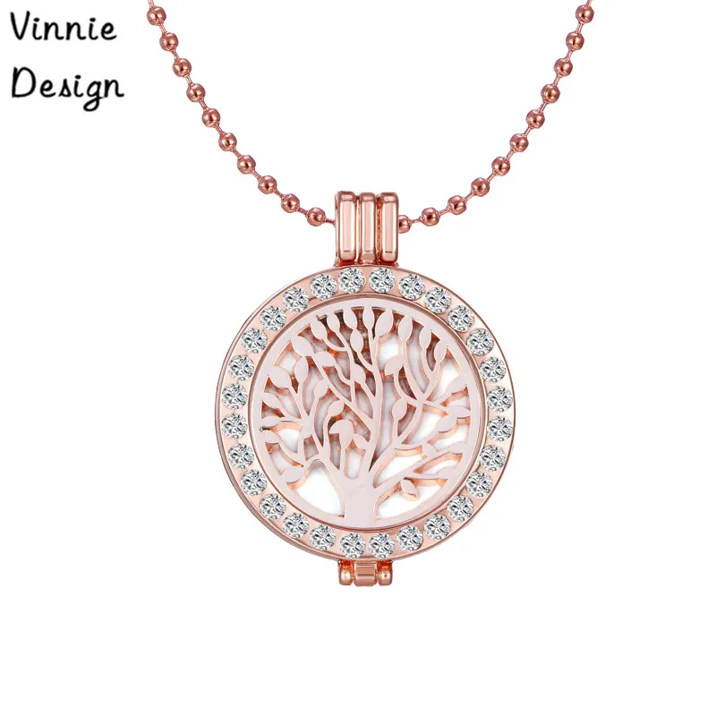 Vinnie дизайн ювелирных изделий чудесный медальон подвеска ожерелье с 33 мм деревом