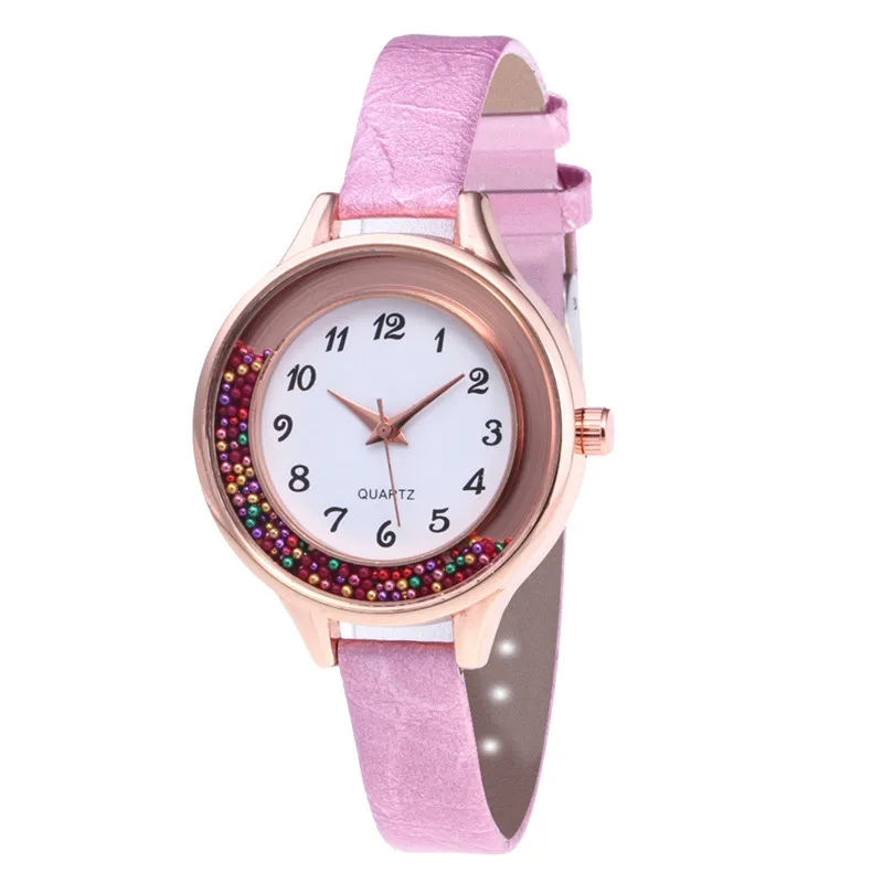 Часы женские Leban Winner кварцевые студенческие с лентами из нержавеющей стали