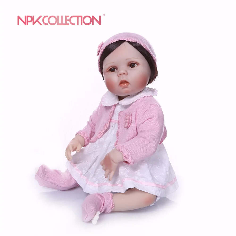 Мягкая силиконовая кукла реборн NPK 55 см Реалистичная игрушка для девочек