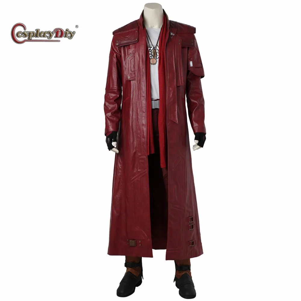 

Cosplaydiy Guardians 2 Star-Lord Peter Jason Quill Cosplay Costume Adult Men Halloween Full Set Custom Made