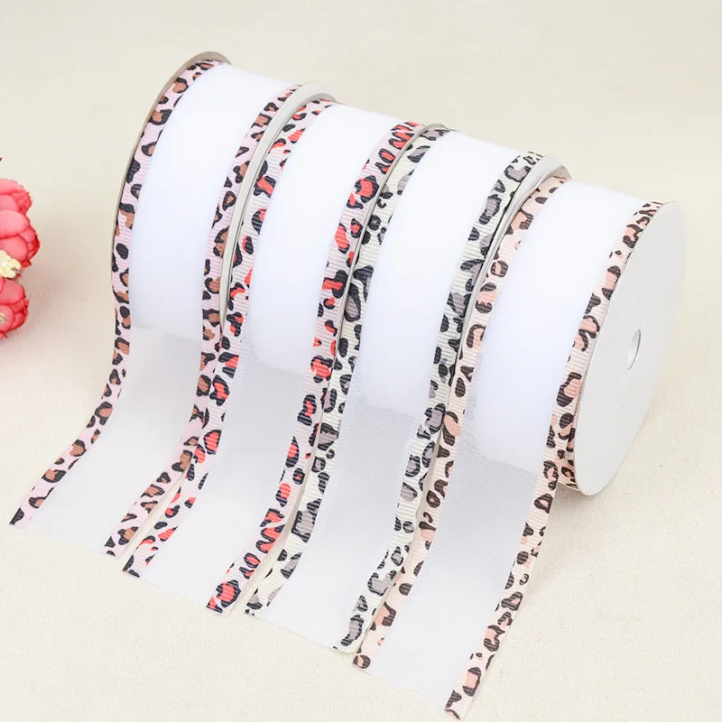 Лента из органзы с леопардовым принтом край 38 мм высокое качество сделай сам