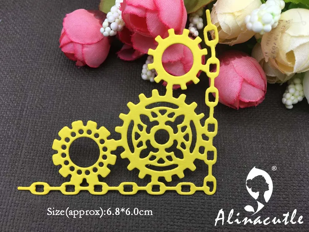 Alinaccraft металлические режущие штампы, режущие зубчатые колеса, Угловые стимпанк скрапбукинги, бумага для рукоделия, альбом, штамповка, тиснение, художественный резак