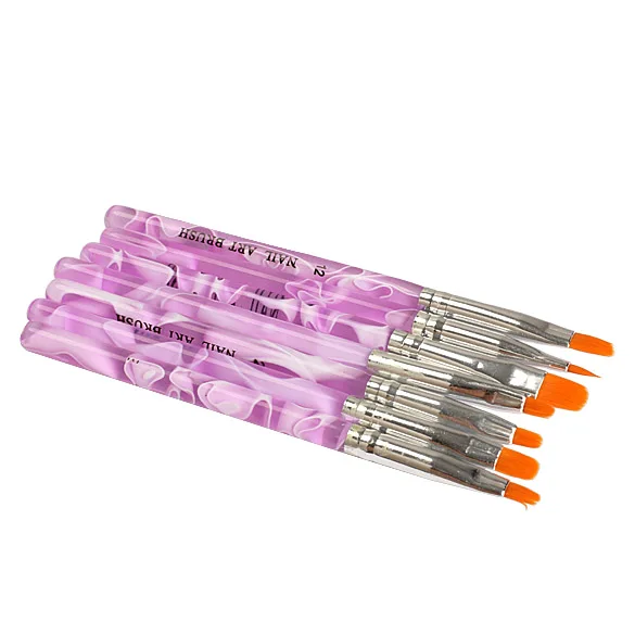 Лучший 7 шт./компл. акриловый УФ гель для ногтей советы покраска кисти ручка