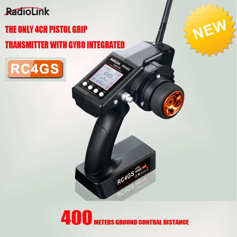 Бесплатная доставка! 4 канала RadioLink RC4GS 2 4G 4CH пистолет контроллер передатчика + R6FG
