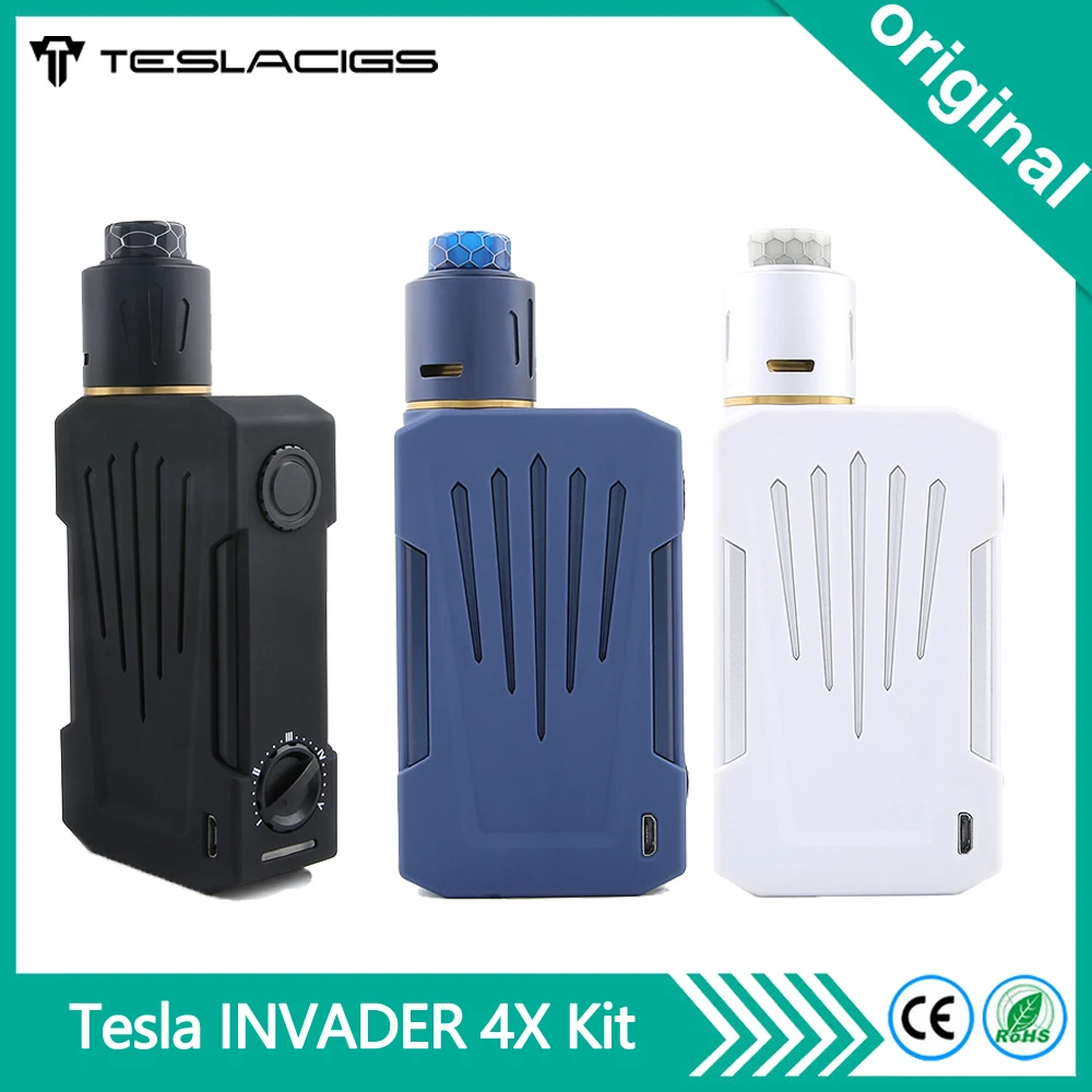 Оригинальный набор Tesla Invader 4X VV диаметр 25 мм одна катушка встроенный бак RDA для