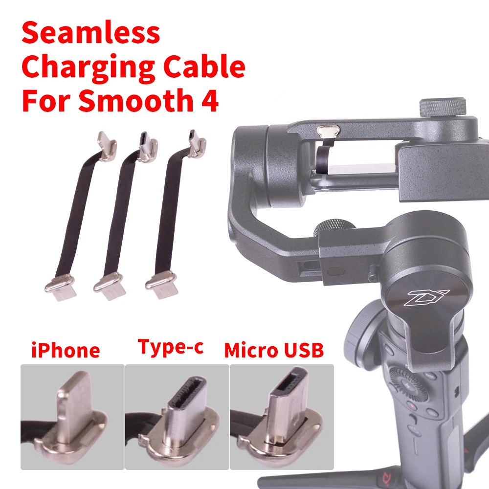 Мини 75 мм zhiyun Smooth 4/3 зарядный кабель для Iphone/Samsung Type C/Andrews необходимый 0 космический