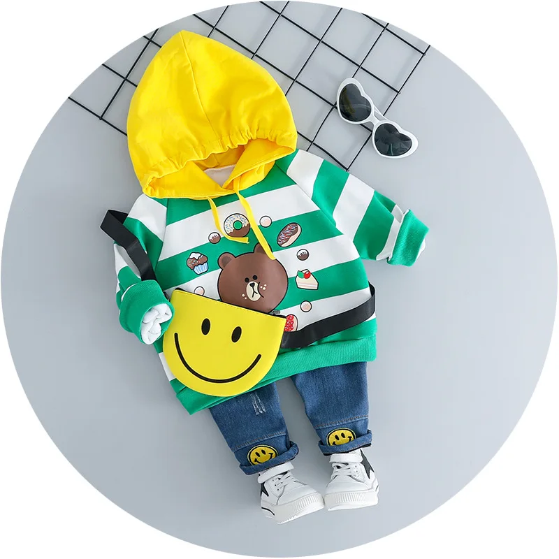 2018 зимний комплект одежды для маленьких мальчиков Детская футболка топы длинные