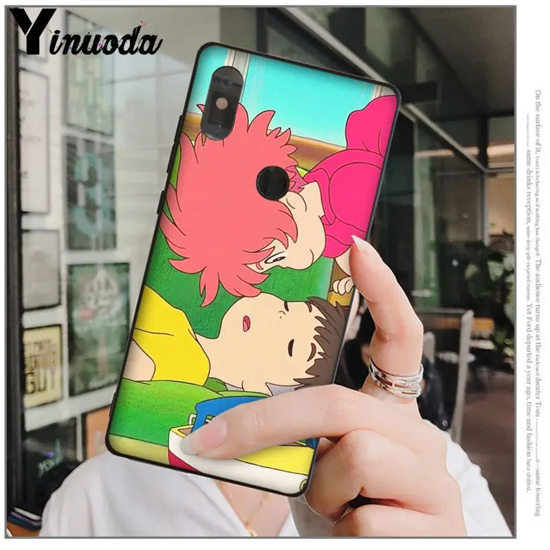 Yinuoda Hayao Miyazaki аниме ponyo на скале черный мягкий силиконовый чехол для телефона Xiaomi Mi