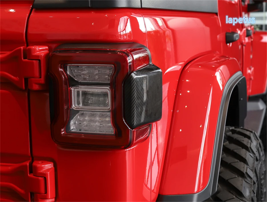 Lapetus задние фонари лампы украшения рамка Крышка отделка ABS для Jeep Wrangler JL /красный/матовый/углеродное волокно
