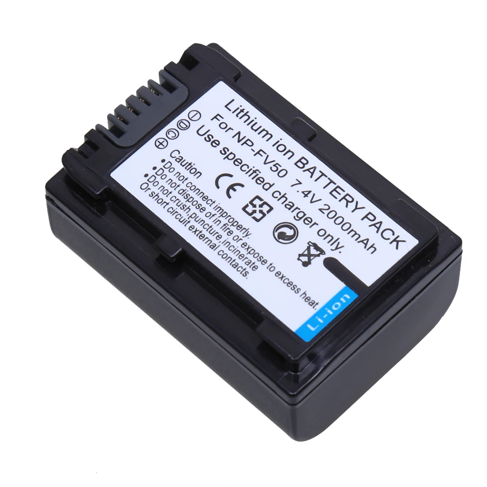 

Wholesale 2000mAh NP-FV50 FV50 Camera Li-ion Battery For Sony NP FV50 HDR-CX150E CX170 CX300 D6544,for sony NPFV50 accessories