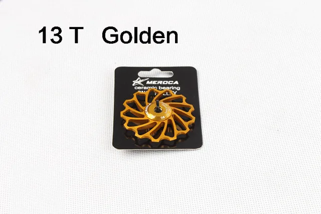 13T golden Керамика s велосипед задний переключатель руководство колесный керамический подшипник ЧПУ шкив дорожный велосипед направляющий ролик 11 13 лет велосипед Запчасти - Цвет: 13T golden