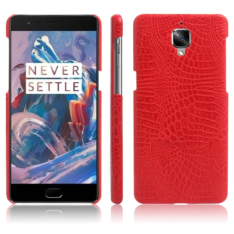 Чехол-бампер из крокодиловой кожи для Oneplus 3 Rain A3000 A3003 жесткий ударопрочный чехол