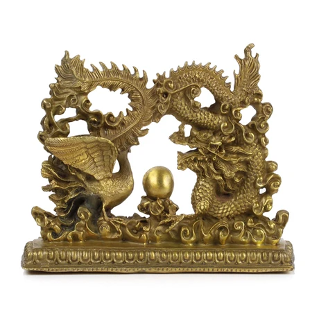 Медный Дракон украшения счастливый рисунок домашняя мебель фэн шуй