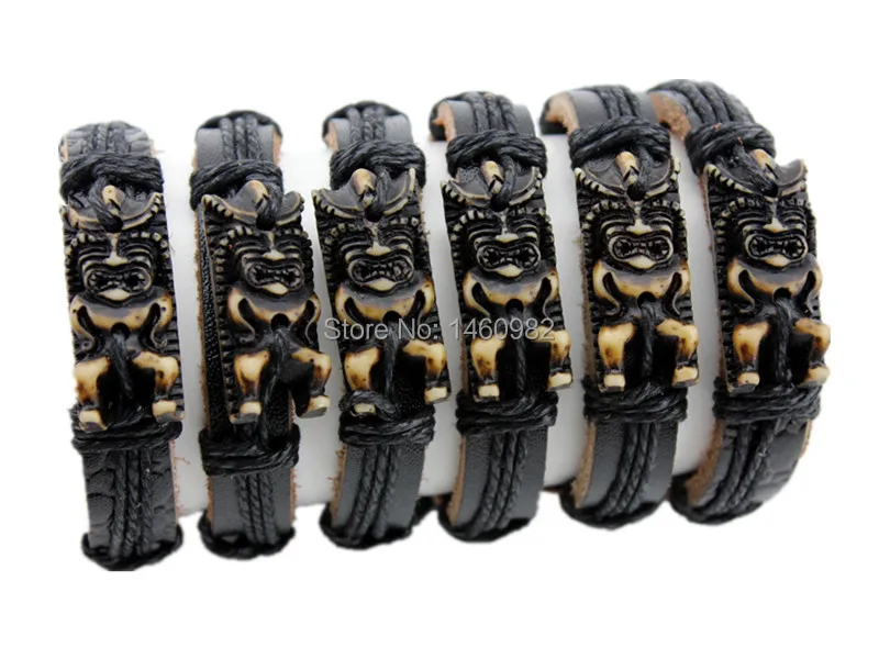 Ювелирные изделия оптом Лот 12 шт имитация кости резные маори тики Тотем кожаный