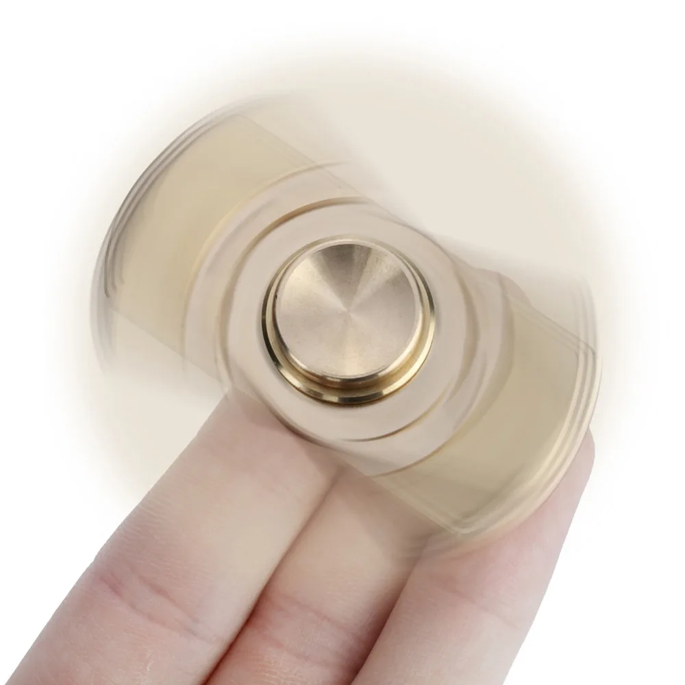 YKLWorld Полный латунь ручной блесны Медь непоседы игрушка EDC палец Spinner Для аутизм и