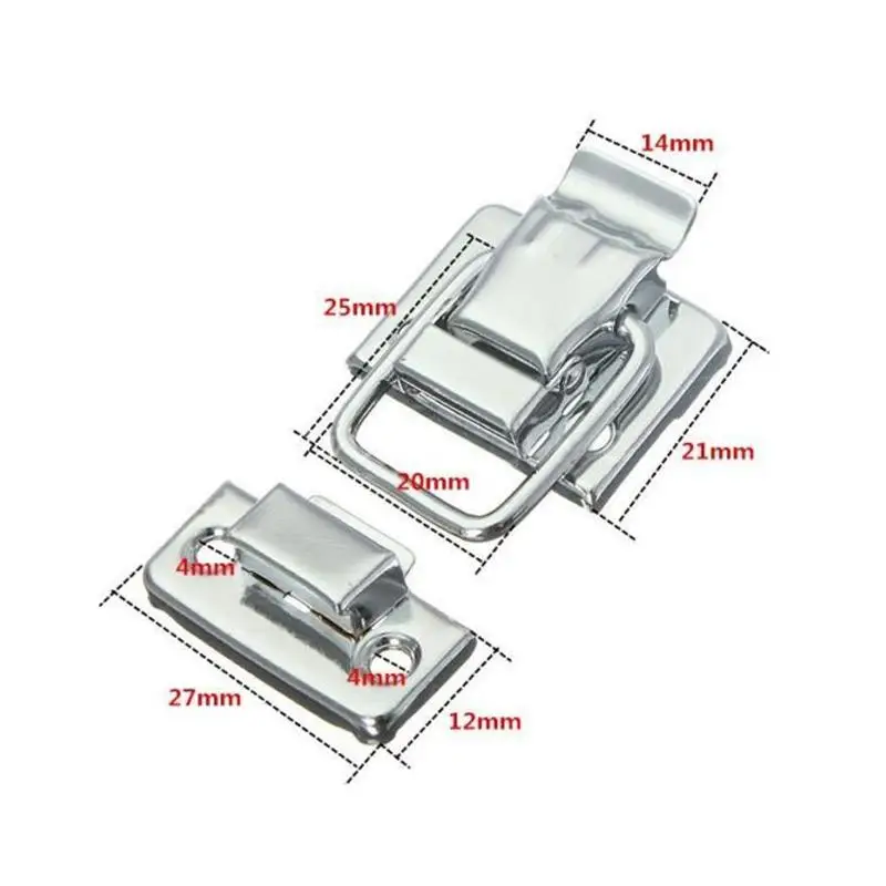 Новинка 1 пара хромированных защелок из нержавеющей стали для нагрудной коробки