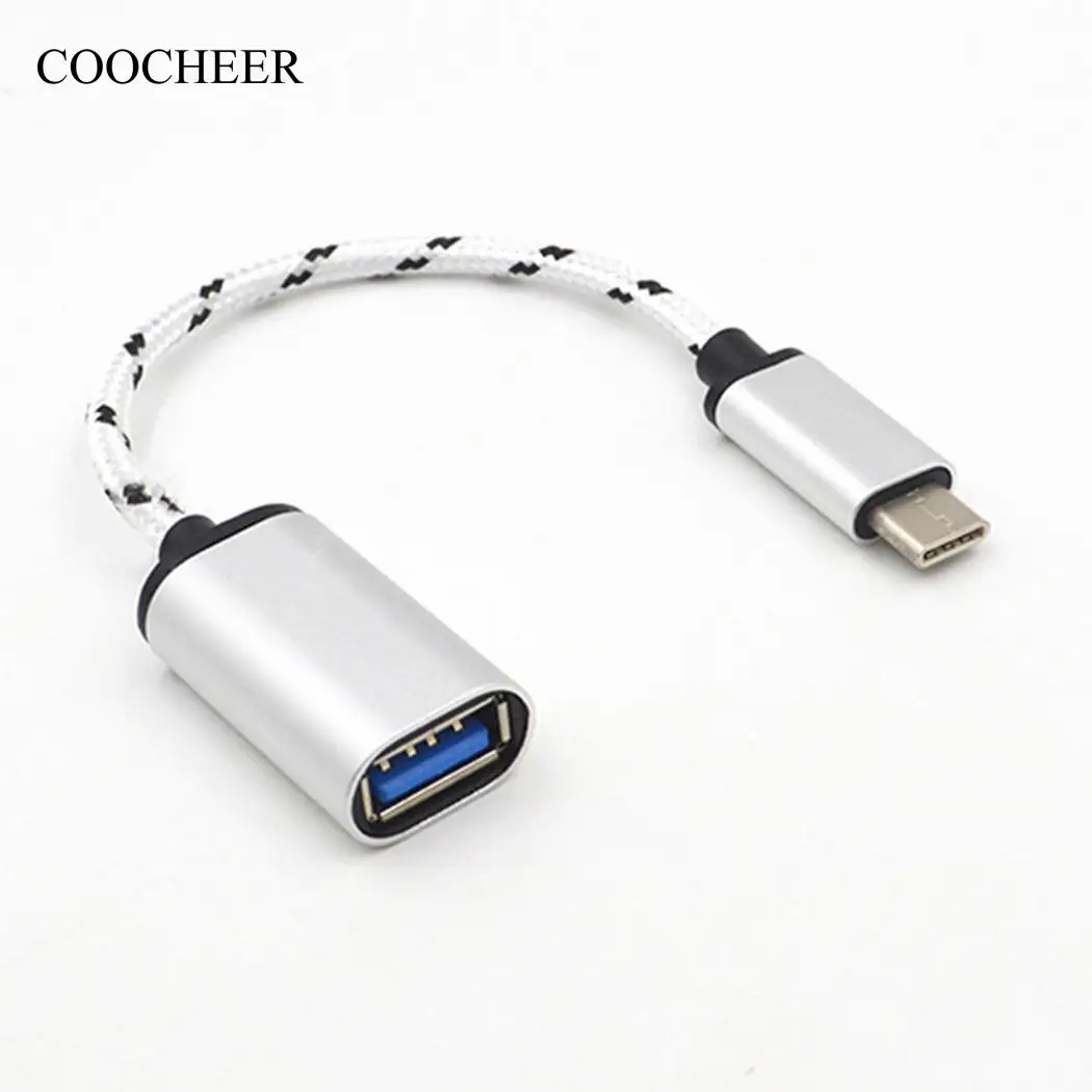 Кабель-переходник для передачи данных Женский конвертер C нейлон типа 3 1 USB OTG Weave |