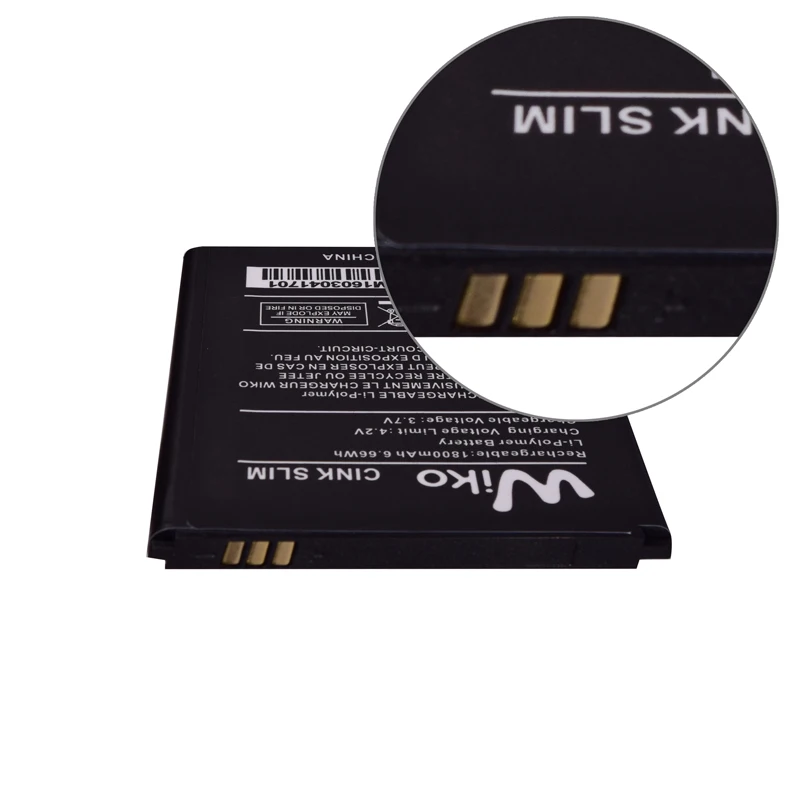 SIYAA Cink Slim Battery For Wiko Mobile Phone Good Quality High Capacity 1800mAh Replacement Li-ion Bateria | Мобильные телефоны и