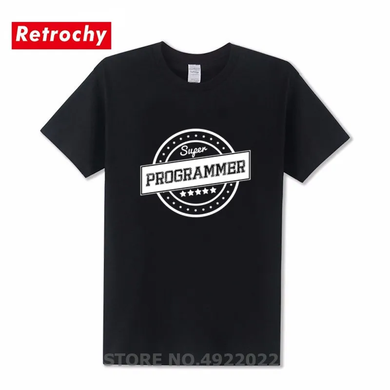 2019 Ретро суперпрограммируемая футболка Мужская забавная разработчика дизайна