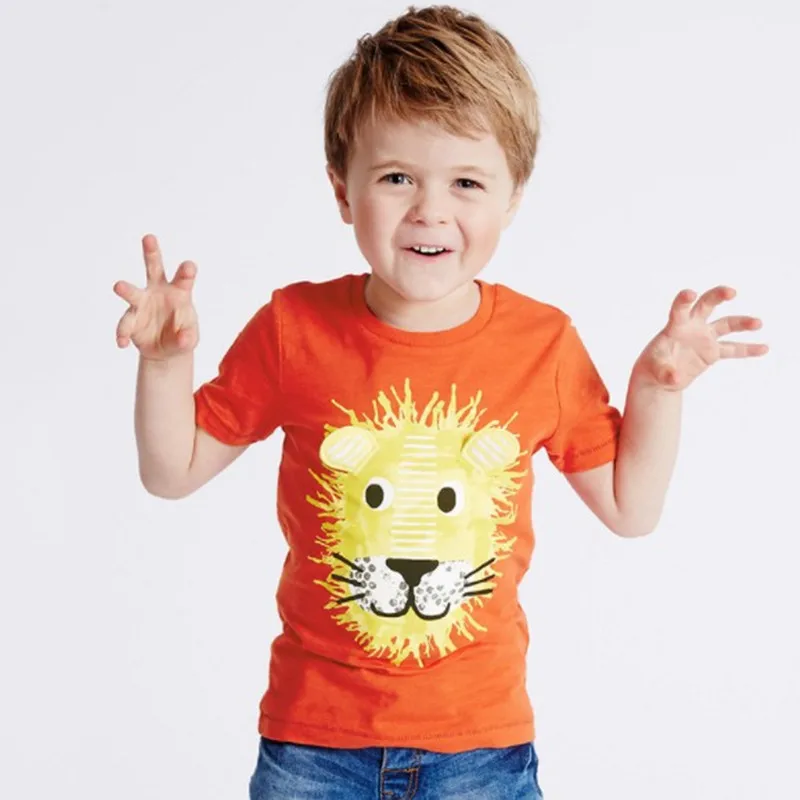 Little maven/детская одежда; коллекция года; летняя одежда для маленьких девочек; футболка с короткими рукавами; топы с принтом животных; брендовая хлопковая Футболка; 50979