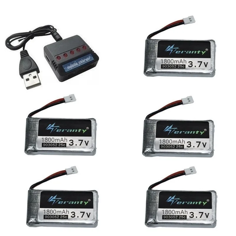 Аккумулятор lipo для дрона 3 7 в 1800 мАч KY601S SYMA X5 X5S X5C X5SC X5SH X5SW X5UW X5HW M18 H5P HQ898 H11D H11C