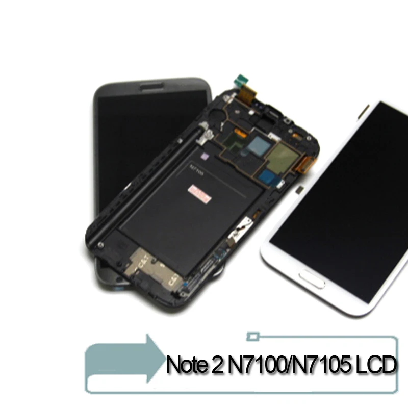 Note2 N7100 N7105 ЖК дисплей Экран для Samsung Galaxy Note 2 Дисплей Сенсорный экран полный