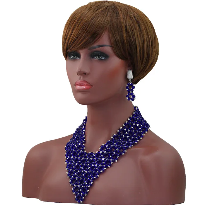 Комплект из колье и серёг в африканском стиле|necklace set|crystal necklace setnecklace set silver |