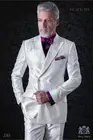 Высококачественные двубортные белые смокинги для жениха пиковые лацканы для шафера мужские костюмы блейзеры (пиджак + брюки + галстук) W:751