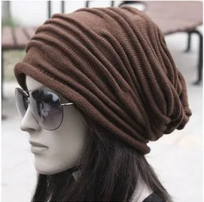 1pcs Korean version of popular folding cap Winter hat Fashionable men and women knitting wool 5color Free shipping. | Аксессуары для