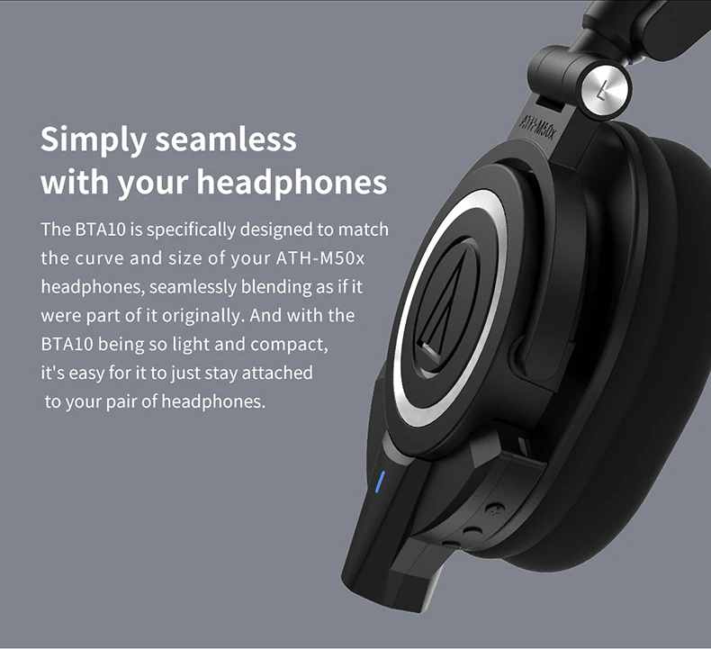 FiiO BTA10 Bluetooth 5,0 аудио музыка беспроводной bluetooth-адаптер для Audio-Technica ATH-M50x MSR7 с Apt-X LL/AAC Micphone